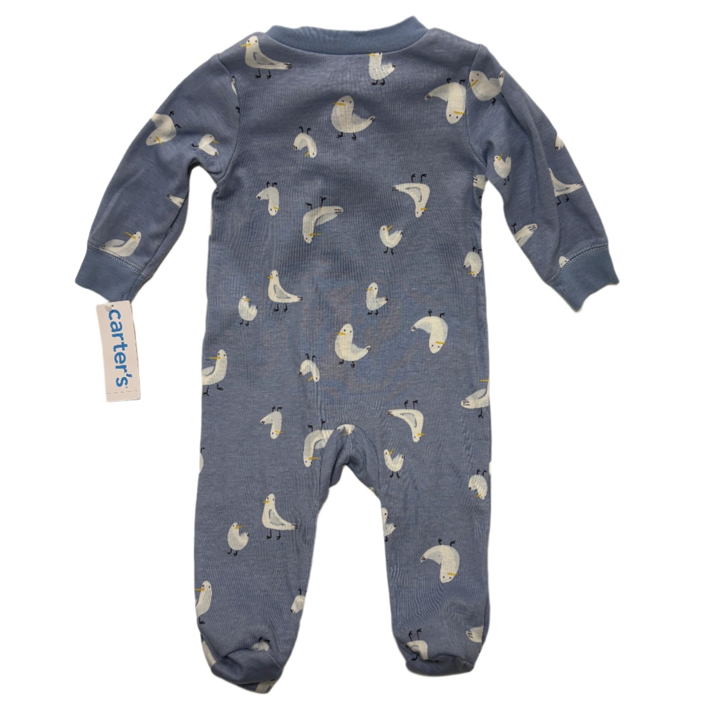 6 Month Blue and White Onesie