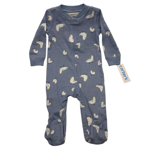 9 Month Blue and White Onesie